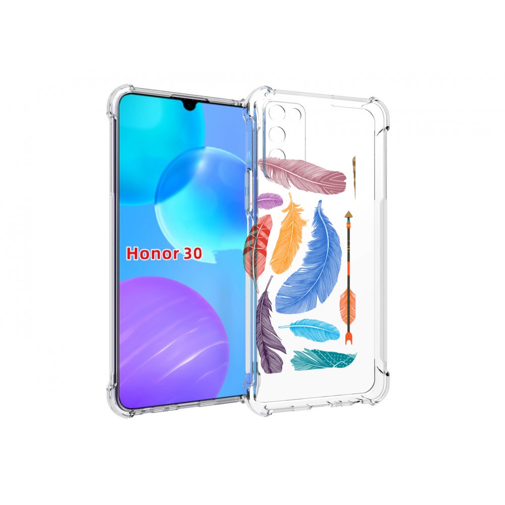 

Чехол MyPads разноцветные перья для Huawei Honor 30 Lite, Tocco
