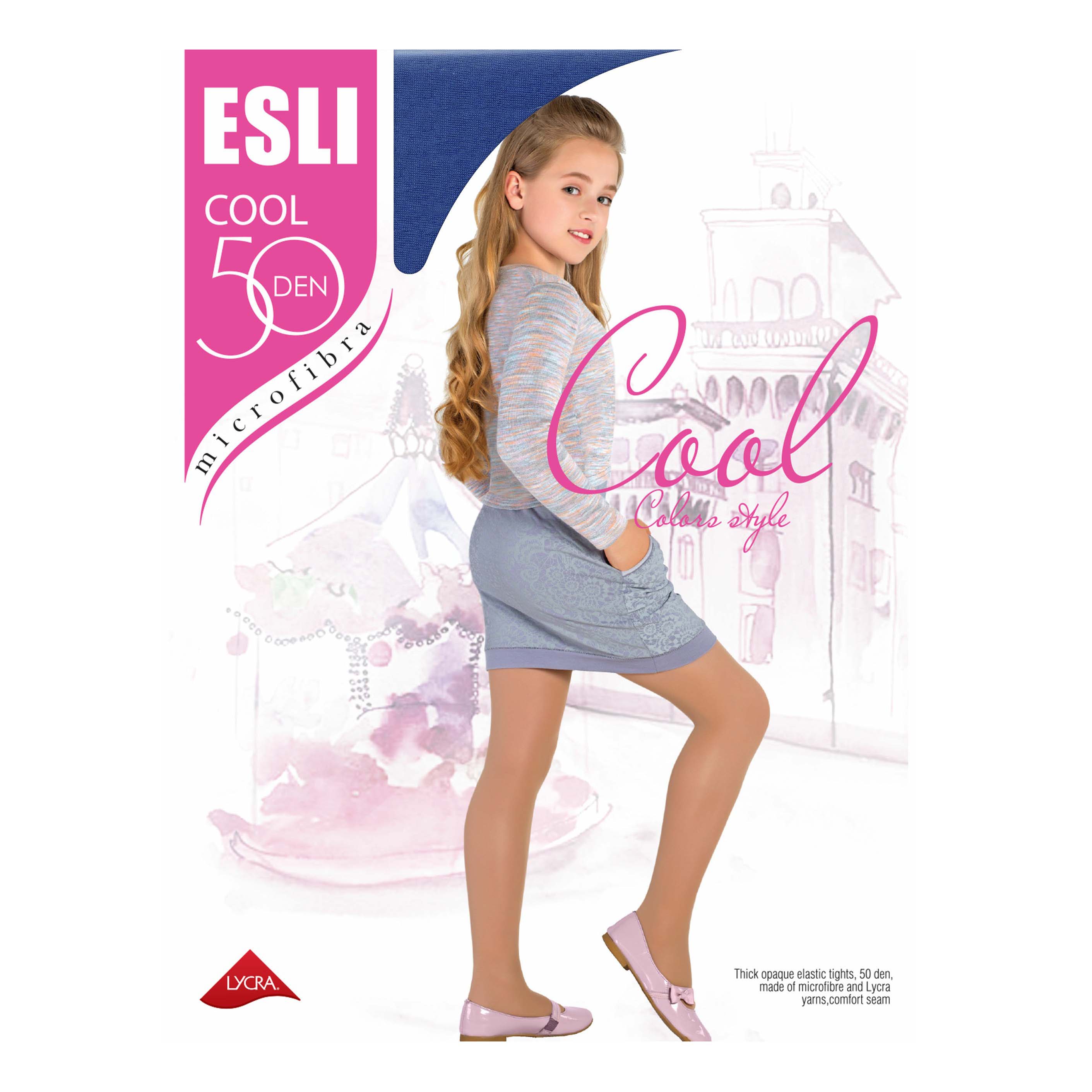 Колготки детские Esli cool Marino полиамид синий р 128-134