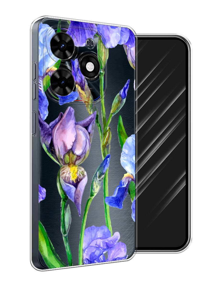 

Чехол Awog на Tecno Spark Go 2024 "Синие ирисы", Фиолетовый;голубой;зеленый, 304650-1