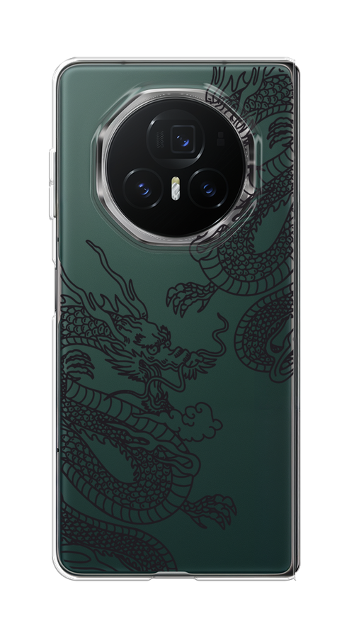 

Чехол на Honor Magic V3 Два китайских дракона, Серый;черный, 6125050-1