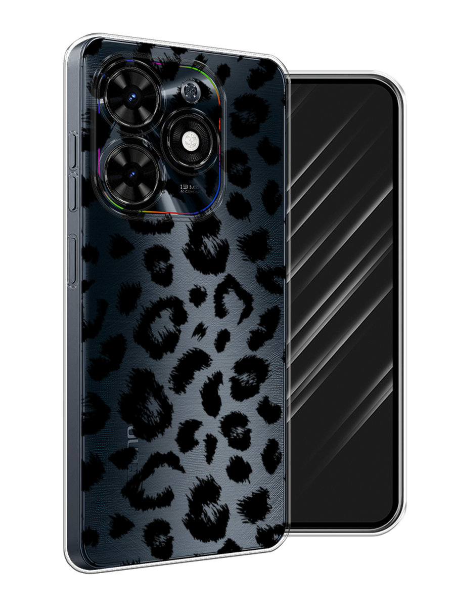 

Чехол Awog на Tecno Spark Go 2024 "Окрас леопарда фон", Черный, 304650-1