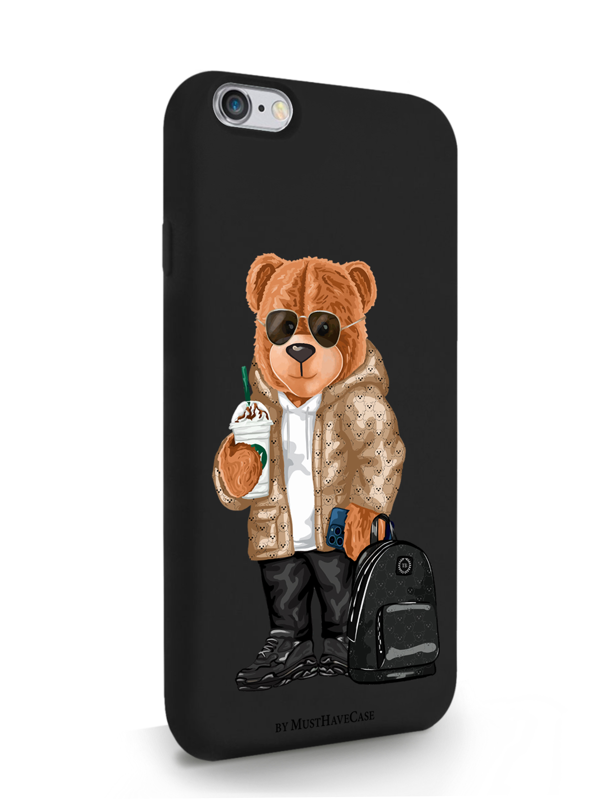 

Чехол MustHaveCase для iPhone 6/6s Tony Style в очках, черный, Коричневый;черный;белый