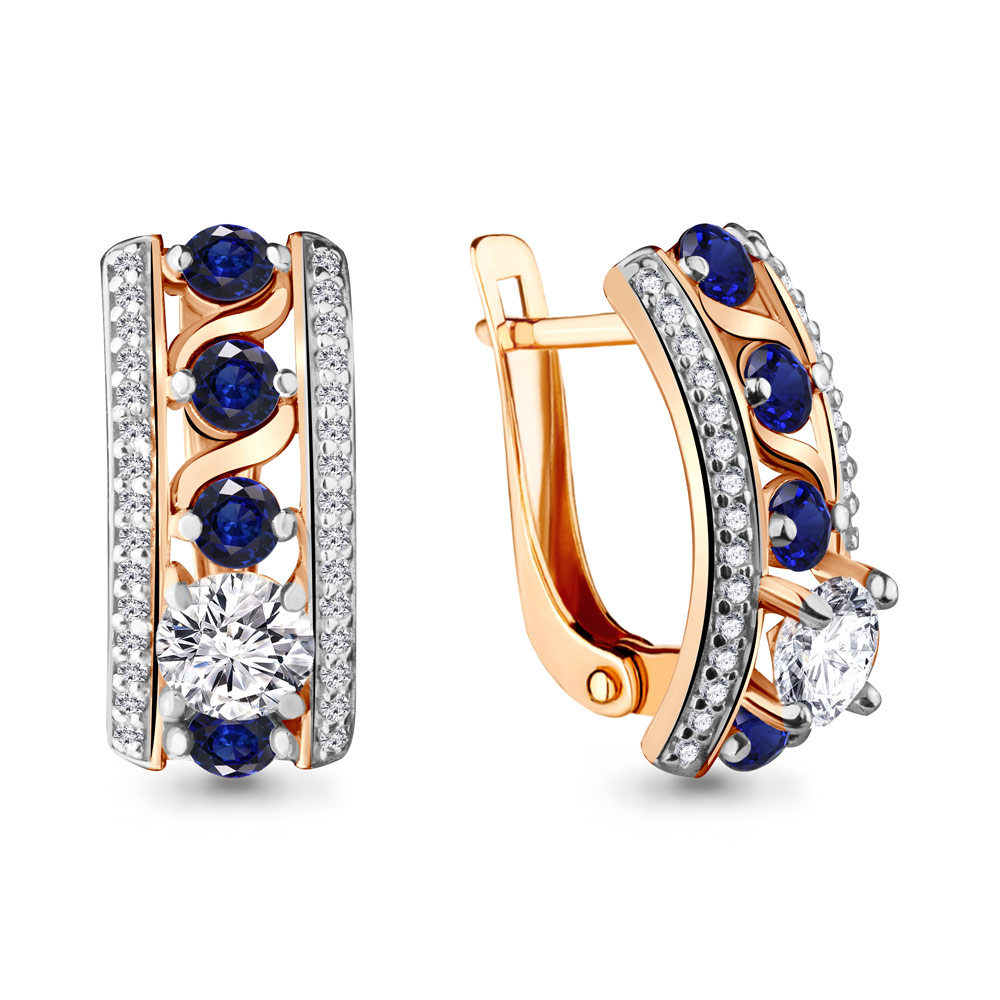 

Серьги из серебра с фианитом Aquamarine 45725Б_925_з, 45725Б_925_з
