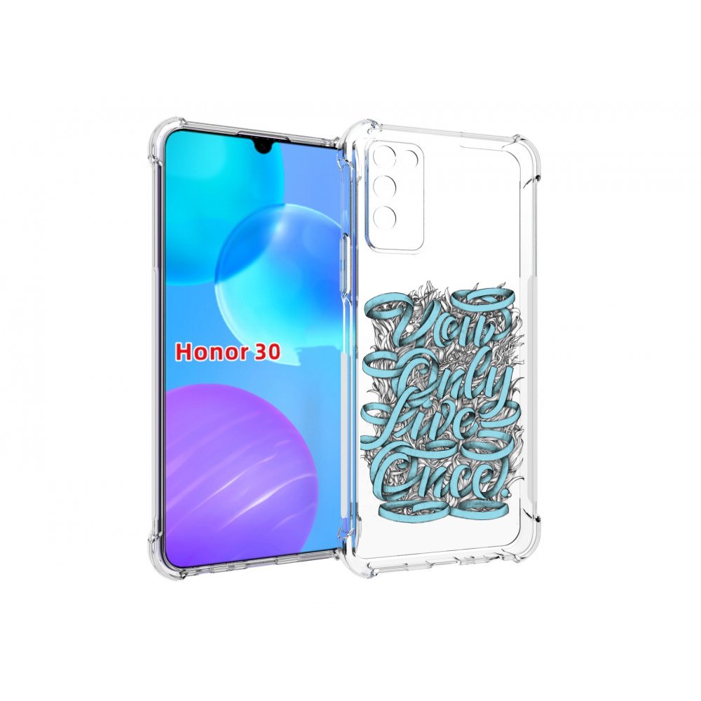 

Чехол MyPads слова из ленты абстракция для Huawei Honor 30 Lite, Tocco