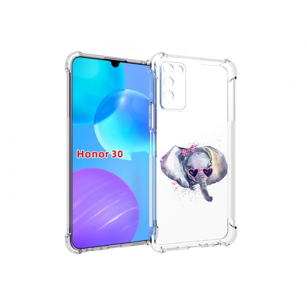 

Чехол MyPads слоник в очках для Huawei Honor 30 Lite, Tocco