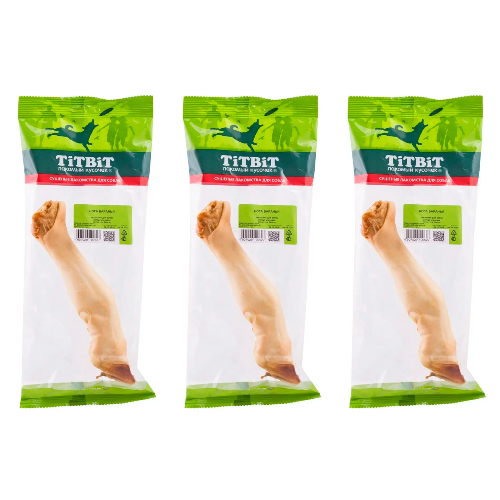 

Лакомство для собак Titbit Нога баранья 3 шт по 85 г
