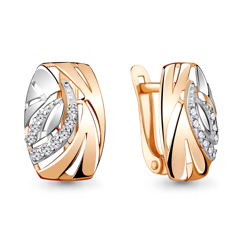 

Серьги из серебра с фианитом Aquamarine 45768А_925_з, 45768А_925_з