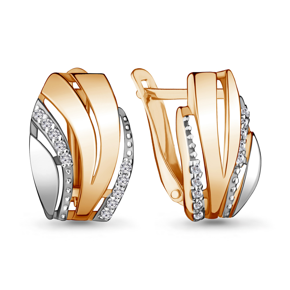 

Серьги из серебра с фианитом Aquamarine 45770А_925_з, 45770А_925_з