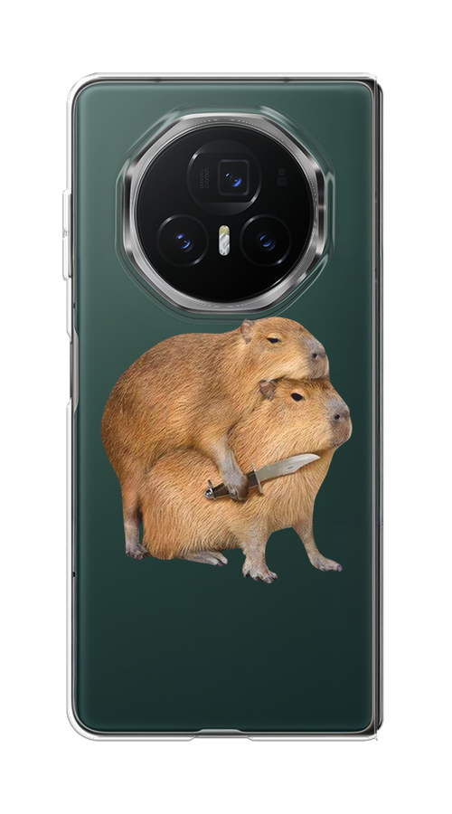 

Чехол на Honor Magic V3 Капибара с ножом, Бежевый, 6125050-1