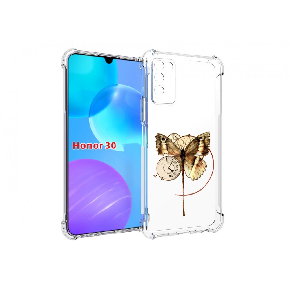 

Чехол MyPads старинные часы с бабочкой для Huawei Honor 30 Lite, Tocco