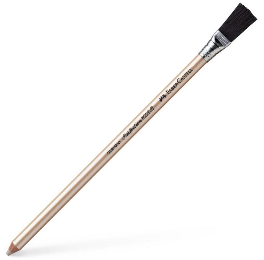 фото Корректор-карандаш для чернил и туши perfection, с кисточкой faber-castell