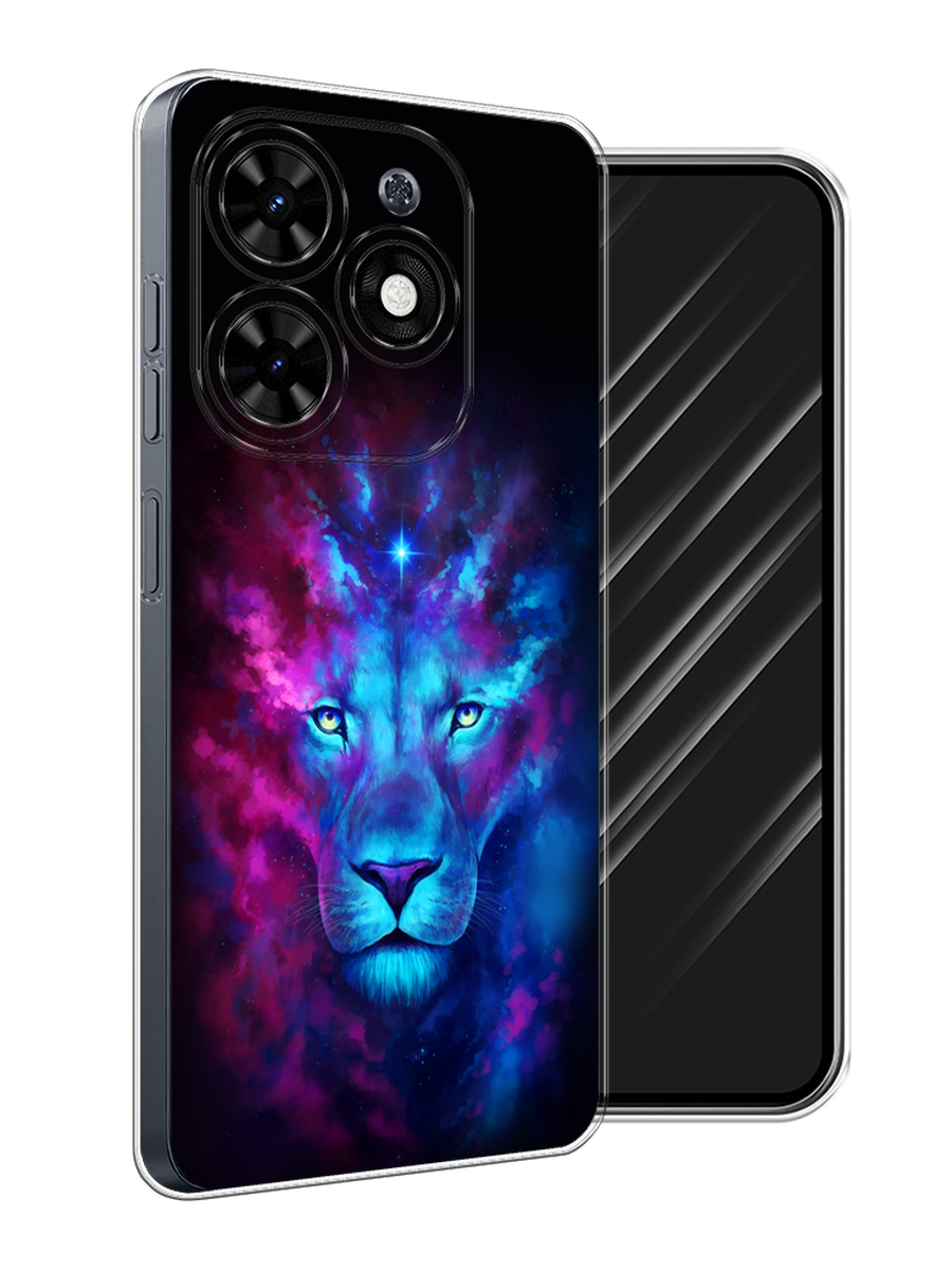 

Чехол Awog на Tecno Spark 20C "Космический лев", Голубой, 304950-1