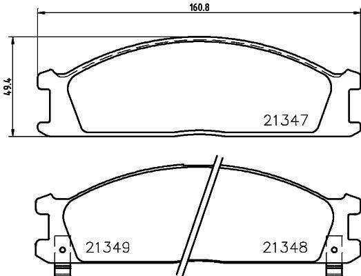 

Колодки тормозные дисковые передние Volvo C30/S40 II/V50 04>13 Opel Signum/Vectra C/Vectra