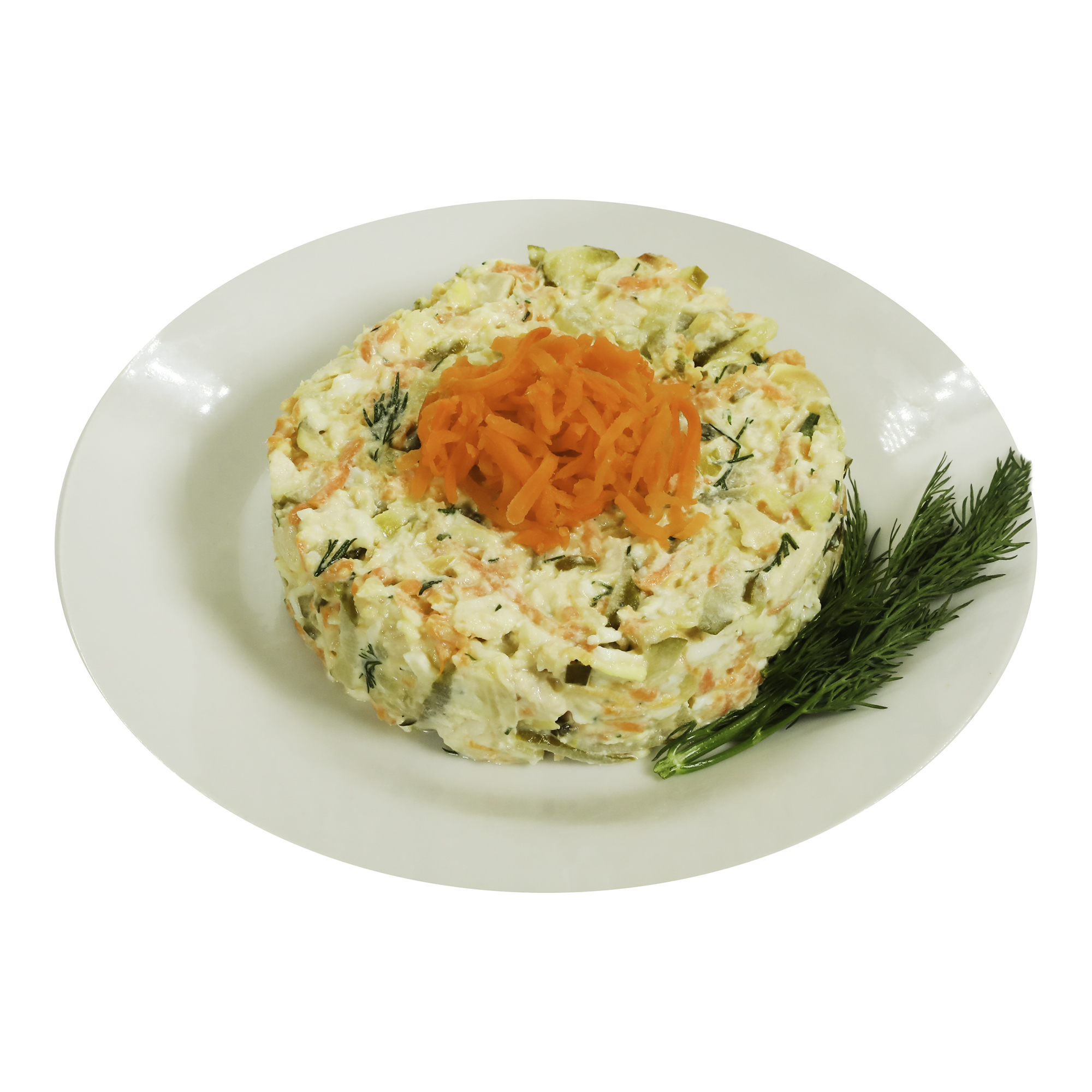 

Салат Обжорка с курицей +-200 г