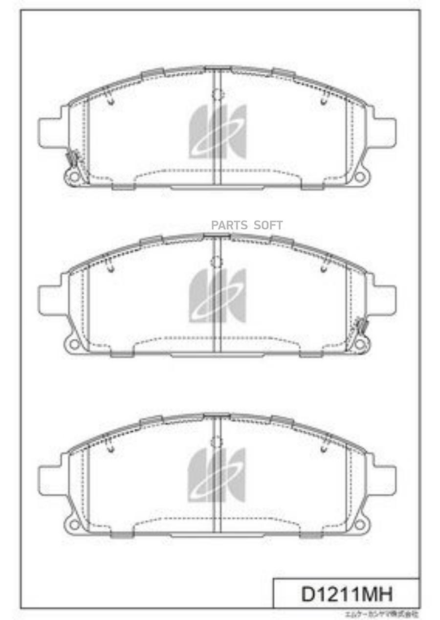 

Колодки Тормозные Kashiyama D1211mh Ni X-Trail T30 00-, Bassara Ju30 99-, Terrano/Terrano