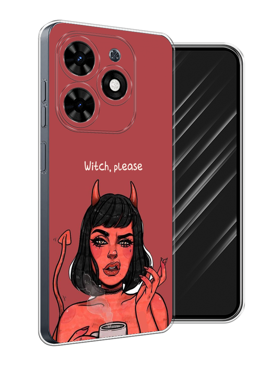 

Чехол Awog на Tecno Spark 20C "Evil Girl", Бордовый;черный, 304950-1
