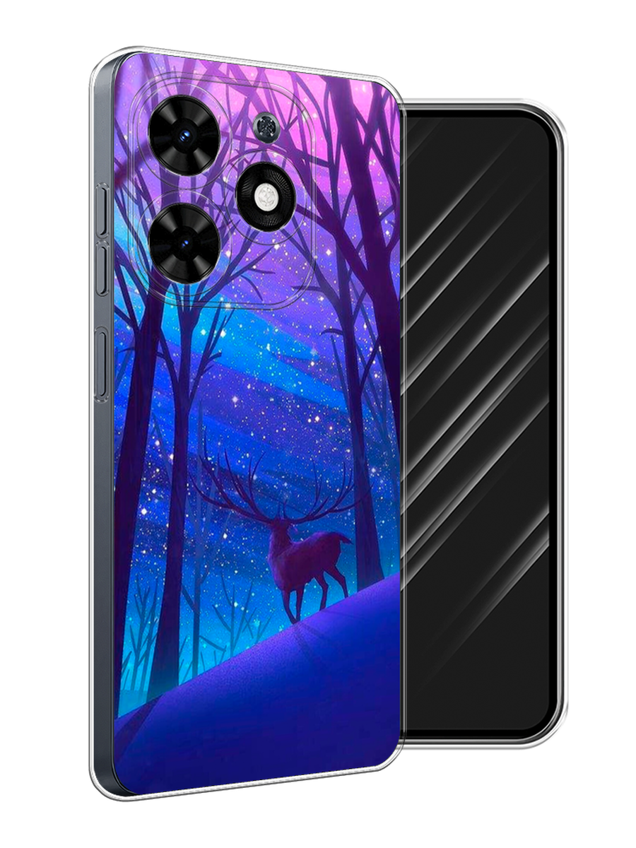 

Чехол Awog на Tecno Spark 20C "Северный олень", Фиолетовый;голубой;синий, 304950-1