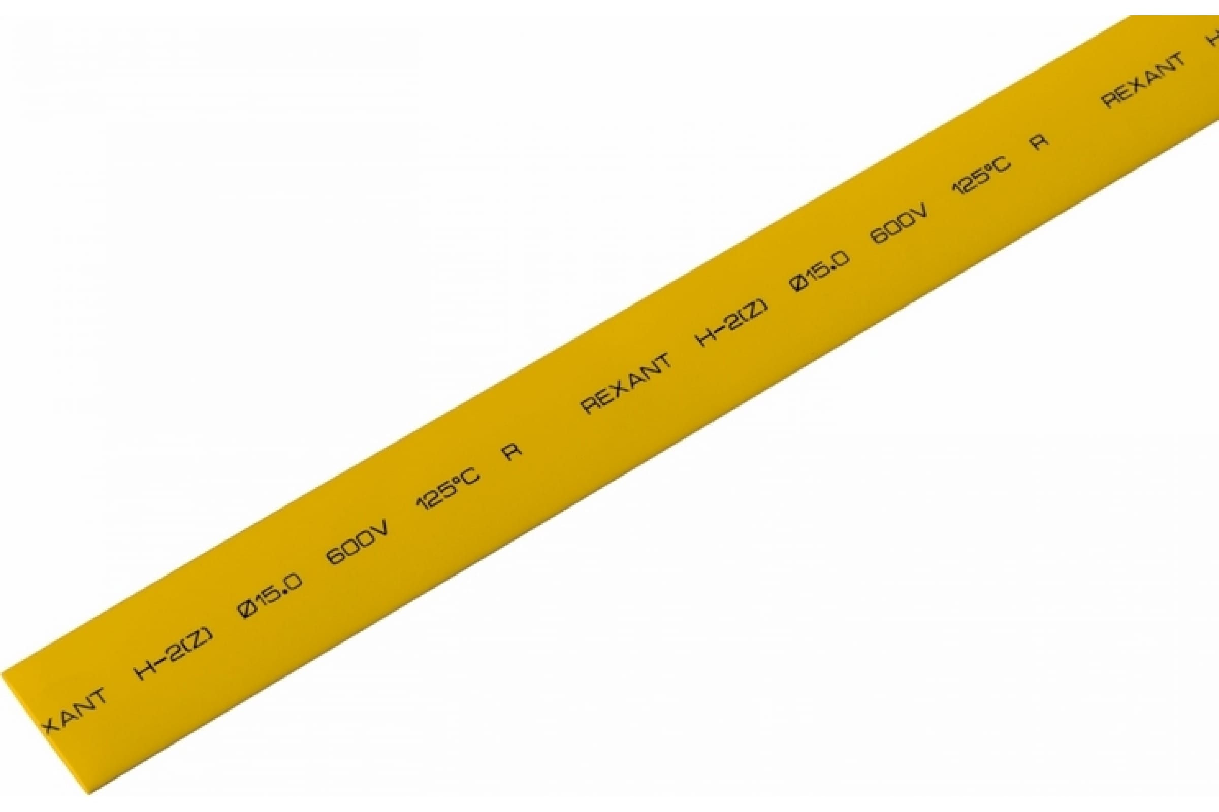 фото Трубка термоус. rexant длина 1000мм, ширина 15мм, диаметр 15мм, желтый, 50шт [21-5002]