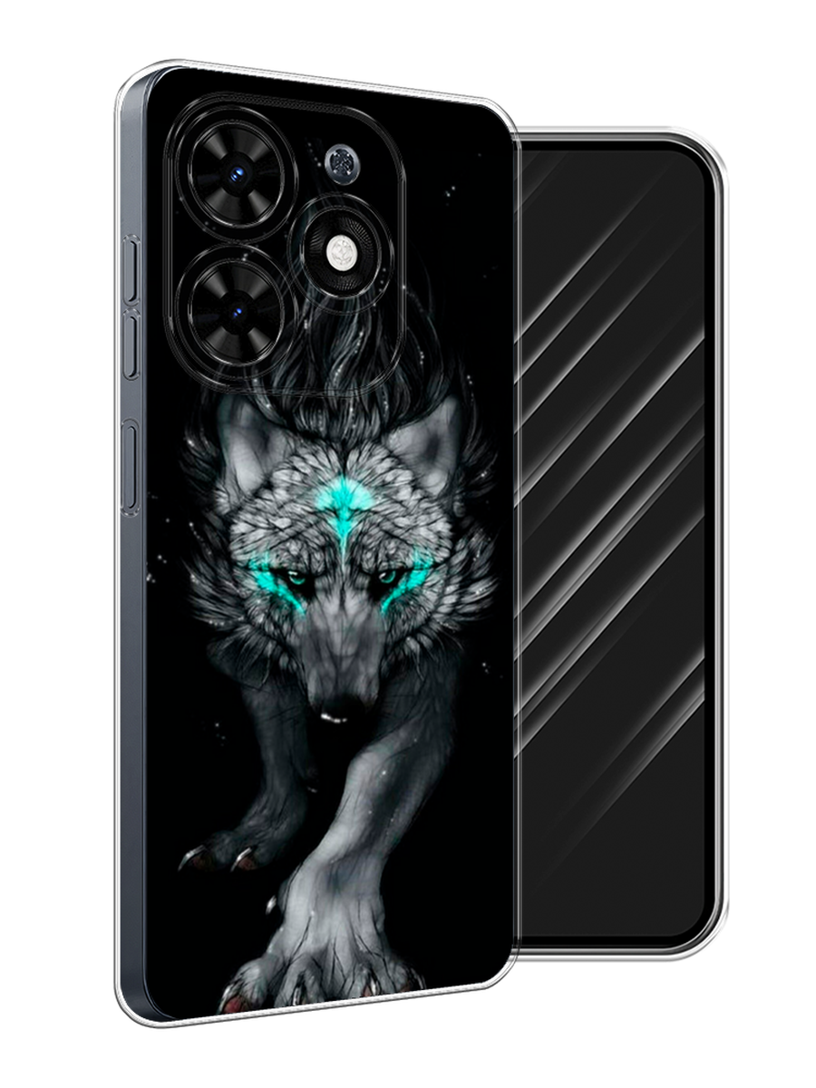 

Чехол Awog на Tecno Spark 20C "Волшебный волк", Черный;серый, 304950-1