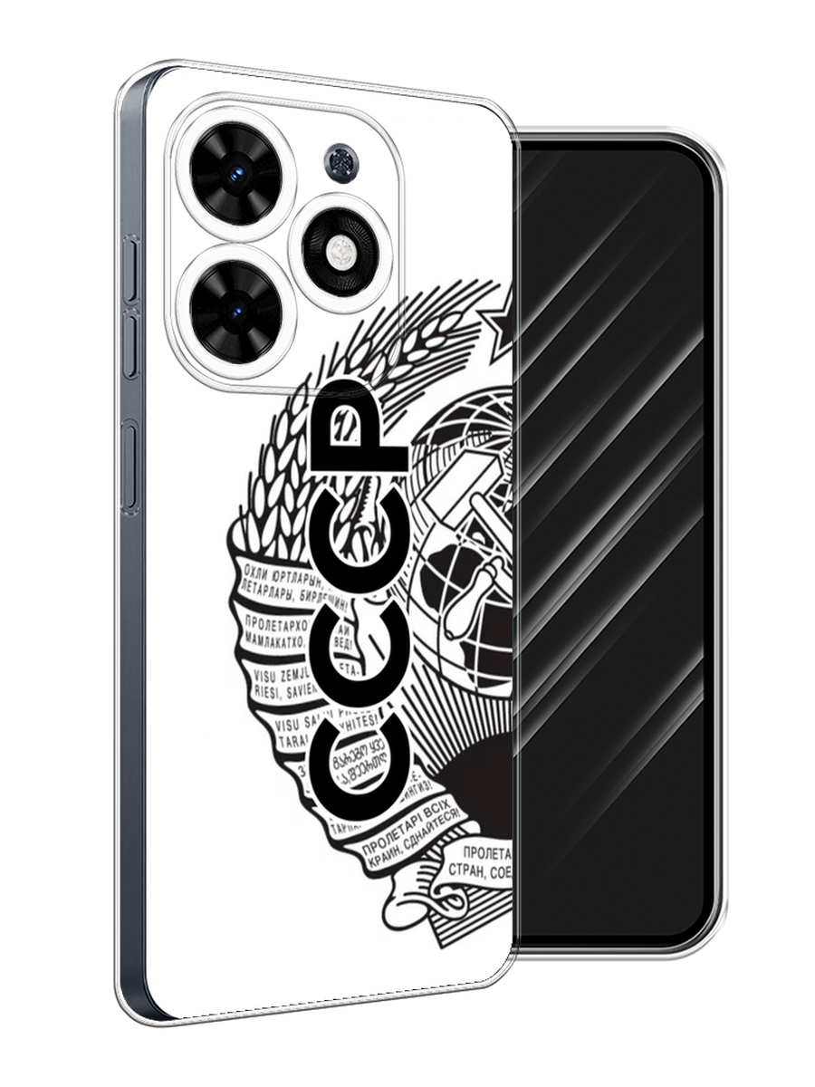 

Чехол Awog на Tecno Spark 20C "Герб СССР", Черный;серый;белый, 304950-1
