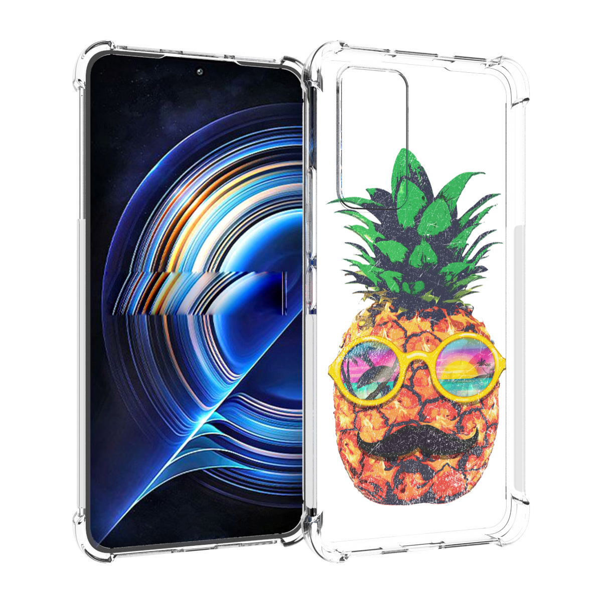 

Чехол MyPads прикольный ананас с лицом для Tecno Camon 19 Neo, Прозрачный, Tocco