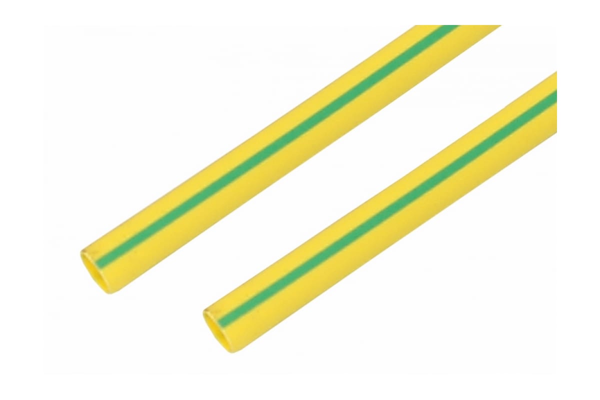 фото Трубка термоус. rexant длина 1000мм, ширина 40мм, диаметр 40мм, желт/зелен, 10шт [24-0008]