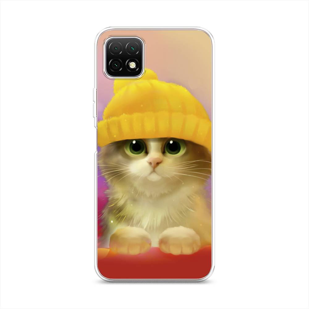 фото Силиконовый чехол "котенок в желтой шапке" на wiko t3 / вико т3 awog