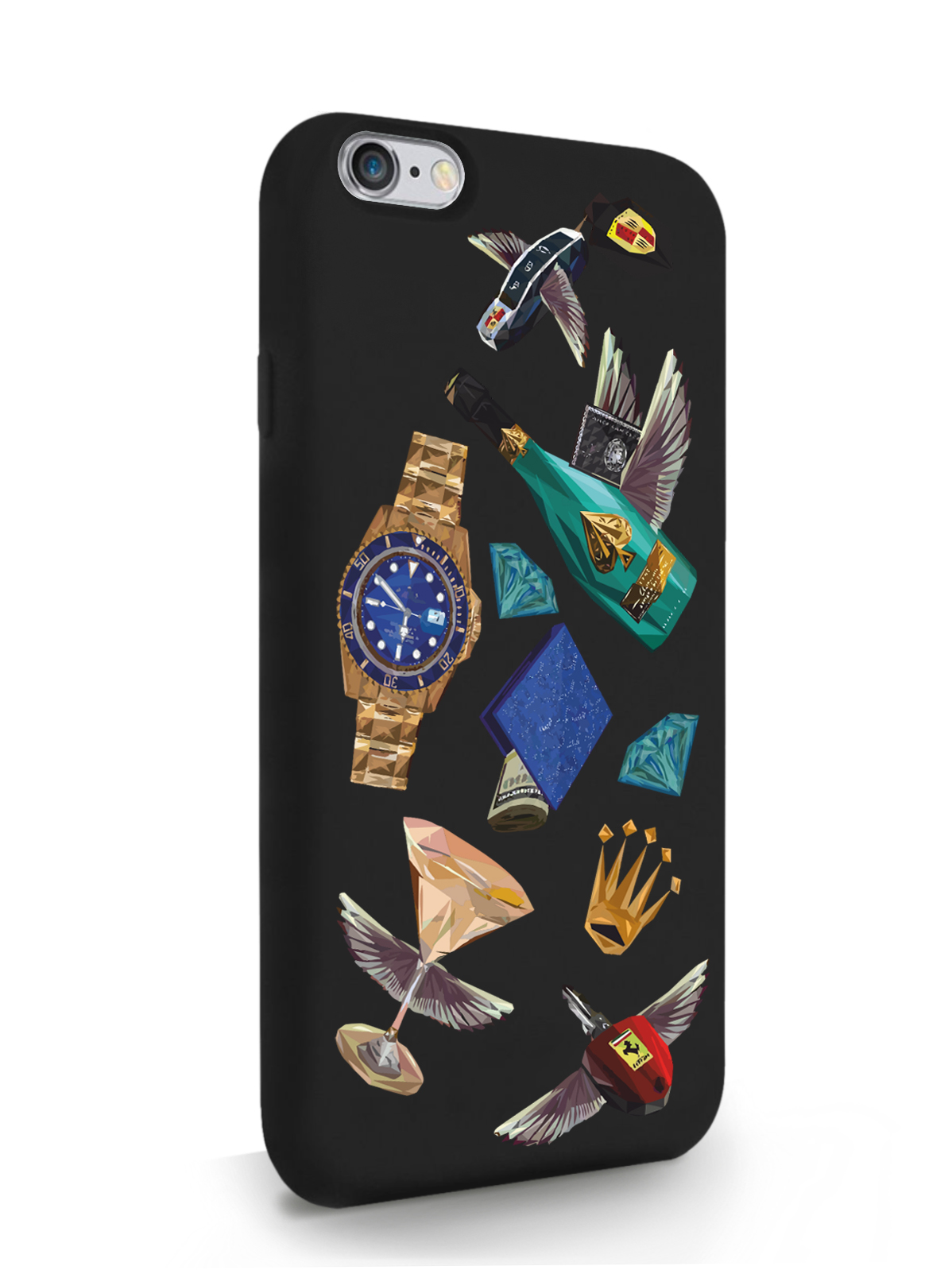 

Чехол MustHaveCase для iPhone 6/6s Luxury lifestyle, черный, Разноцветный