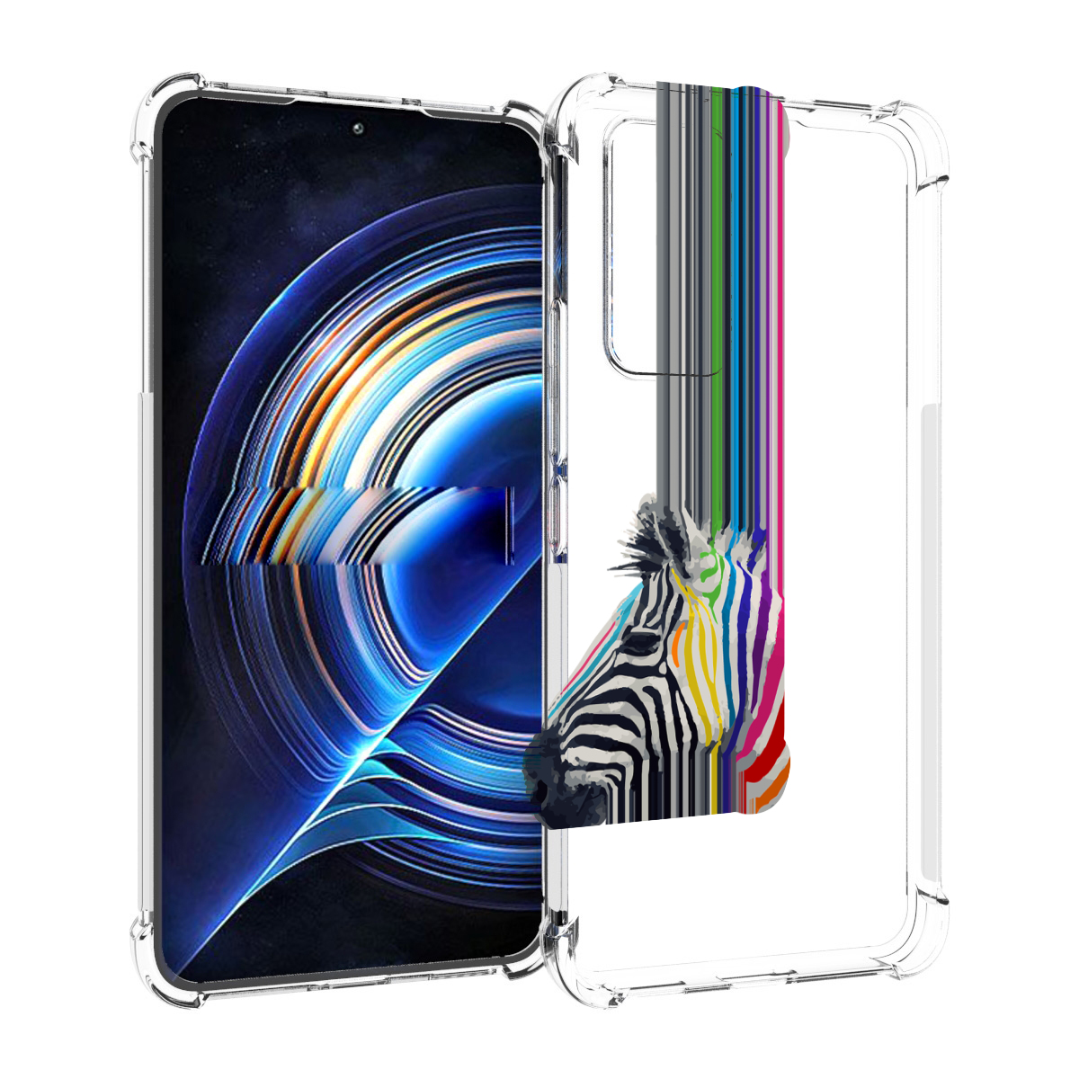 

Чехол MyPads радужная зебра для Tecno Camon 19 Neo, Прозрачный, Tocco