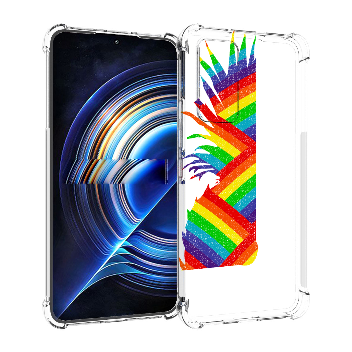 

Чехол MyPads радужный ананас для Tecno Camon 19 Neo, Прозрачный, Tocco