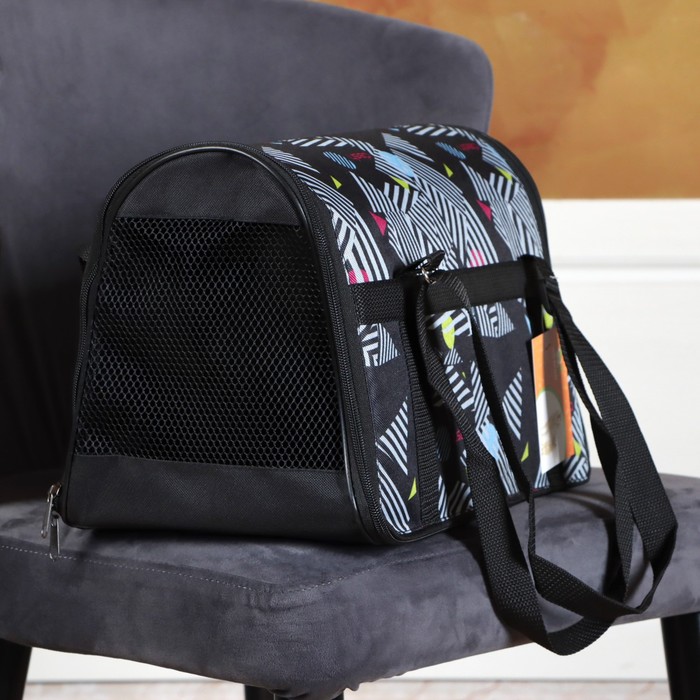 

Сумка-переноска для животных раскладная, нейлон, 39 х 23 х 25 см, микс расцветок, раскладная