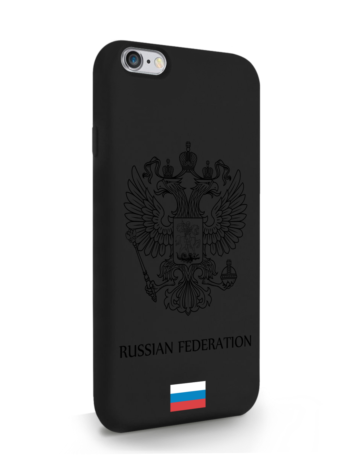 фото Чехол musthavecase для iphone 6/6s, черный лаковый герб россия, черный