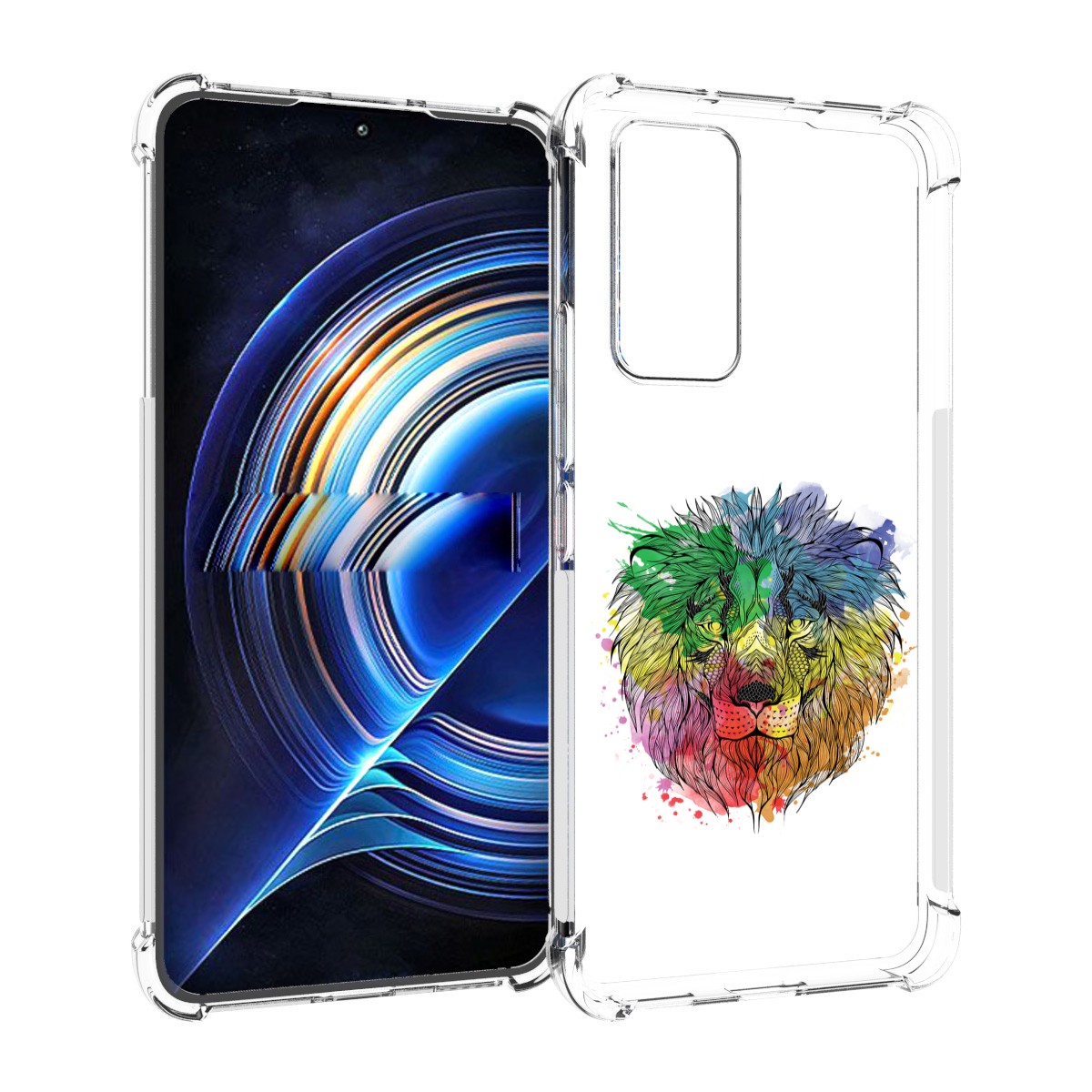 

Чехол MyPads разноцветный гордый лев для Tecno Camon 19 Neo, Прозрачный, Tocco