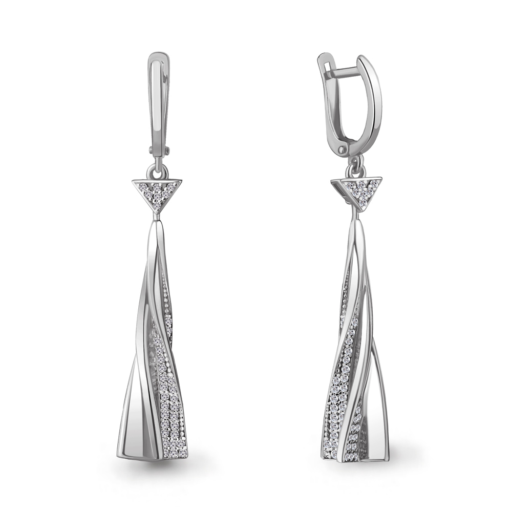 

Серьги из серебра с фианитом Aquamarine 45779А_925_р, 45779А_925_р