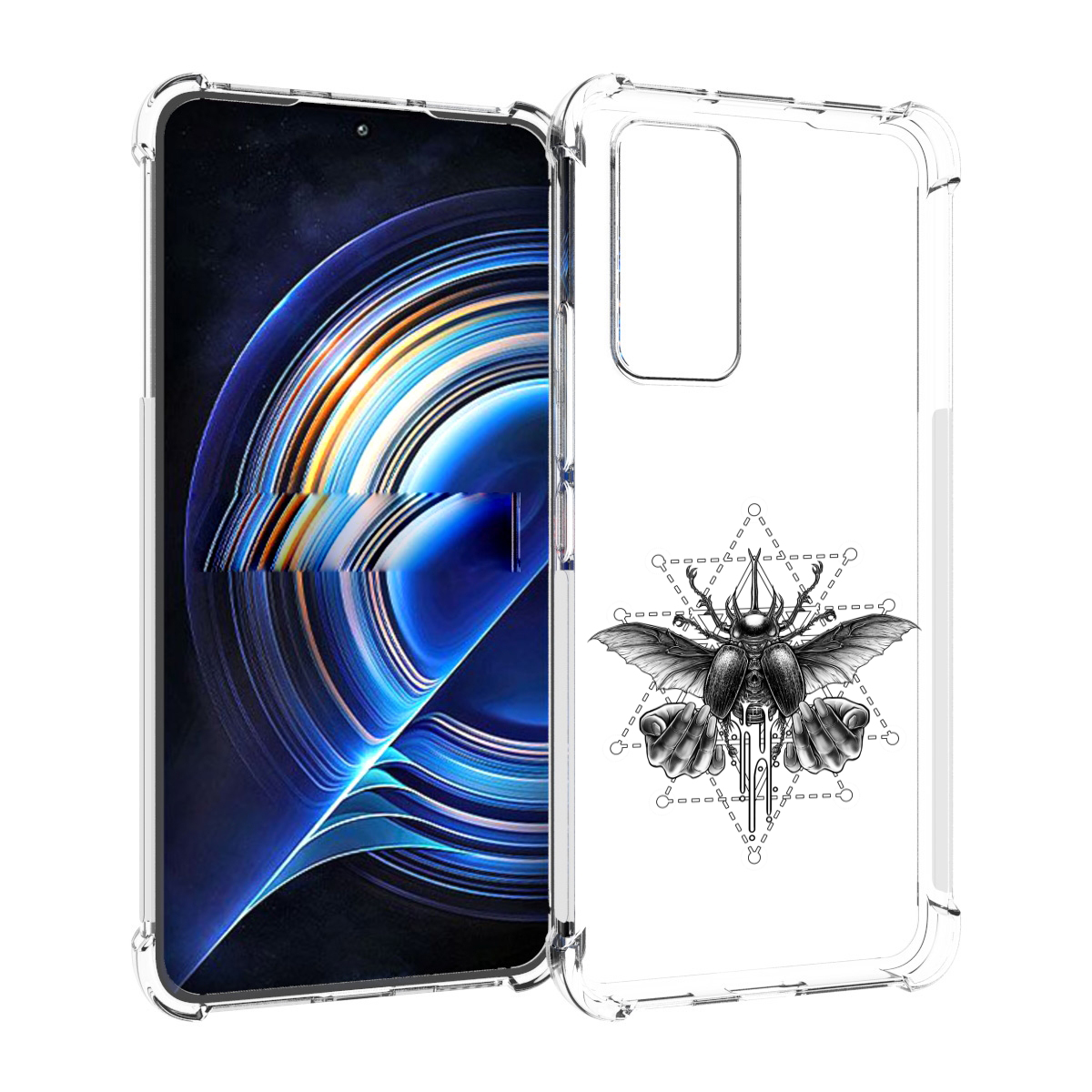 

Чехол MyPads скарабей для Tecno Camon 19 Neo, Прозрачный, Tocco