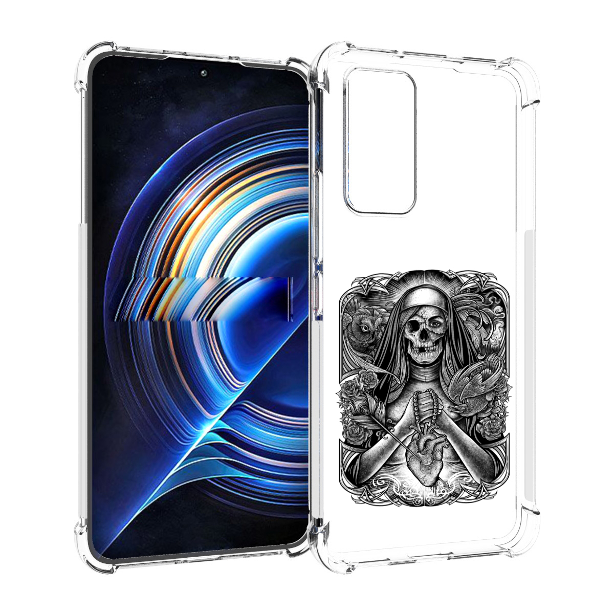 

Чехол MyPads скелет с сердцем для Tecno Camon 19 Neo, Прозрачный, Tocco