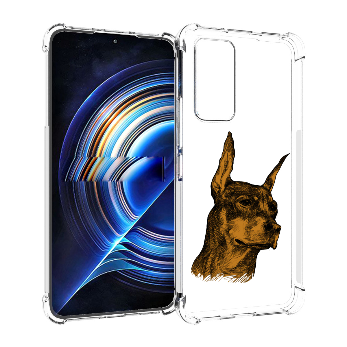 

Чехол MyPads скетч доберман для Tecno Camon 19 Neo, Прозрачный, Tocco