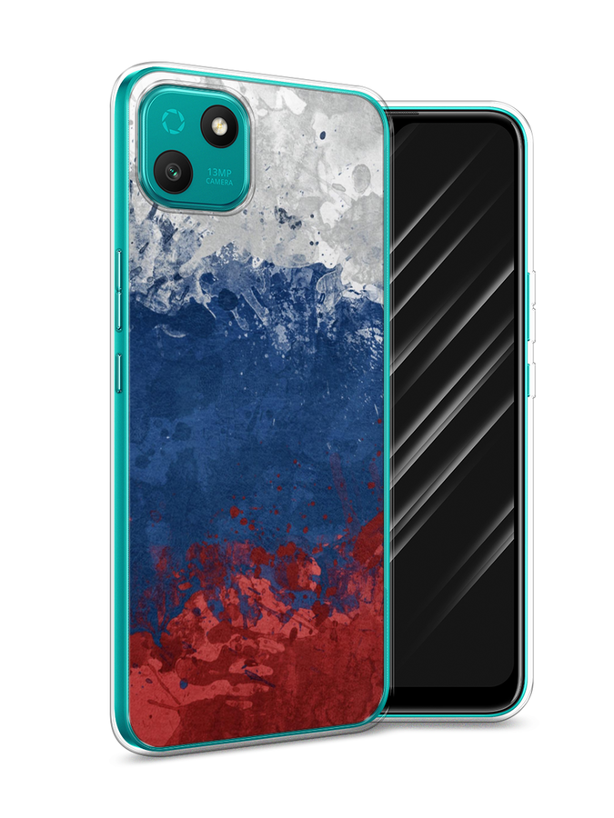 

Чехол Awog на Wiko T10 "Флаг России неровный", Разноцветный