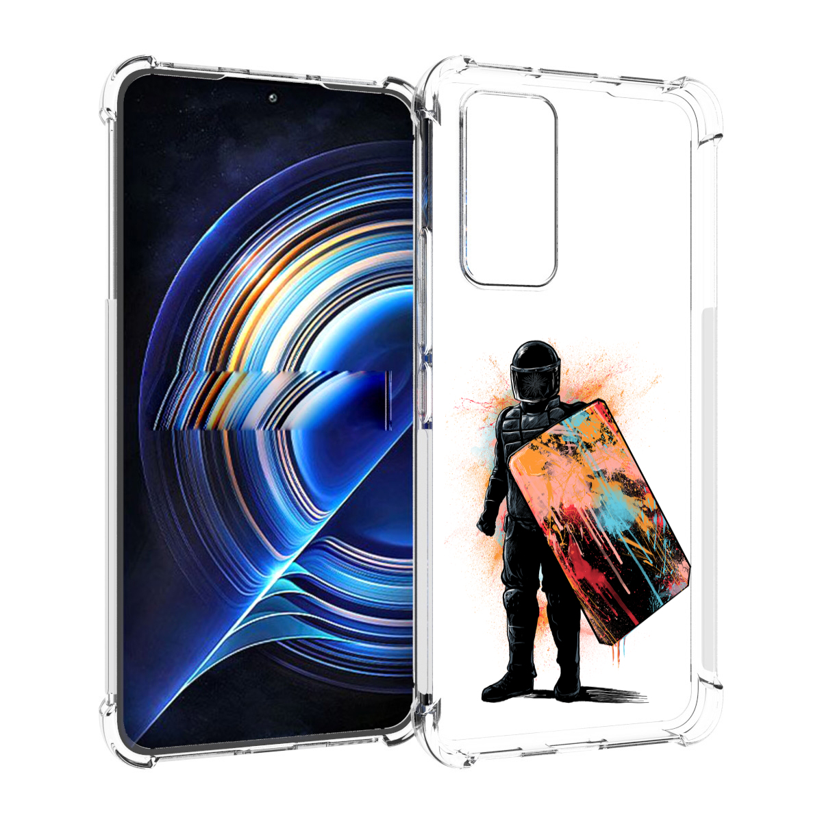 

Чехол MyPads солдат с красочным щитом для Tecno Camon 19 Neo, Прозрачный, Tocco