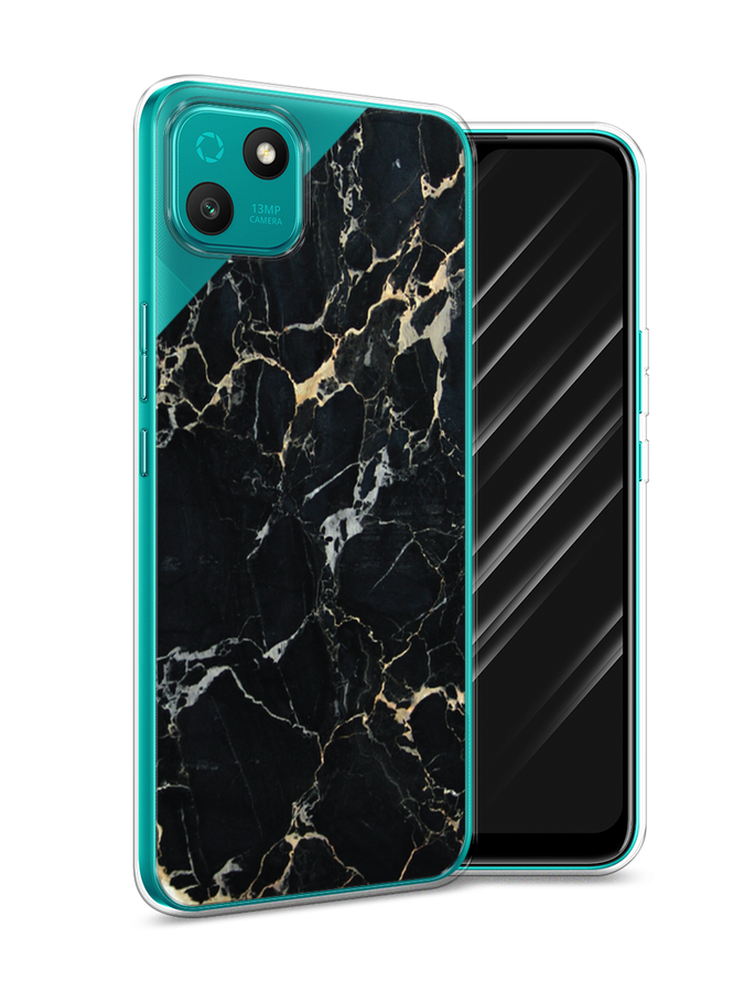 

Чехол Awog на Wiko T10 "Черный мрамор уголок", Разноцветный