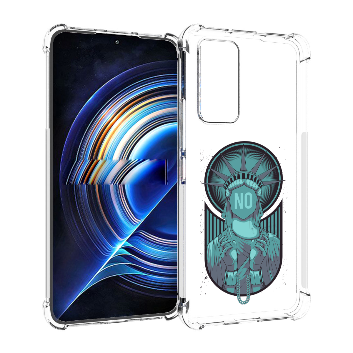 

Чехол MyPads статуя свободы зеленый для Tecno Camon 19 Neo, Прозрачный, Tocco