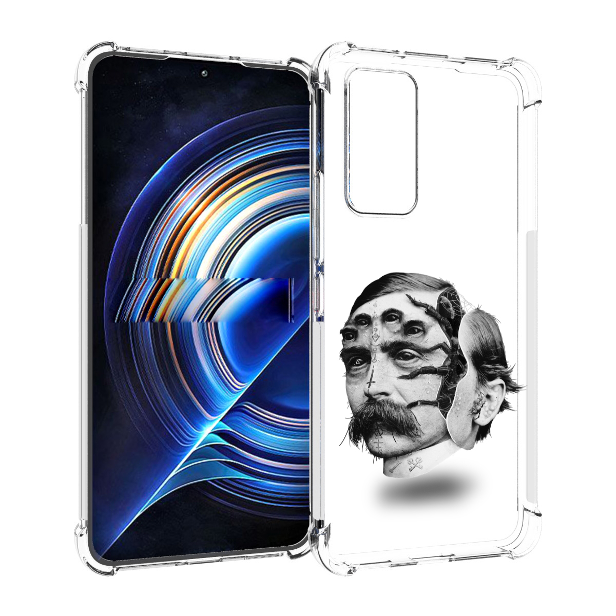 

Чехол MyPads страшное лицо мужчины для Tecno Camon 19 Neo, Прозрачный, Tocco