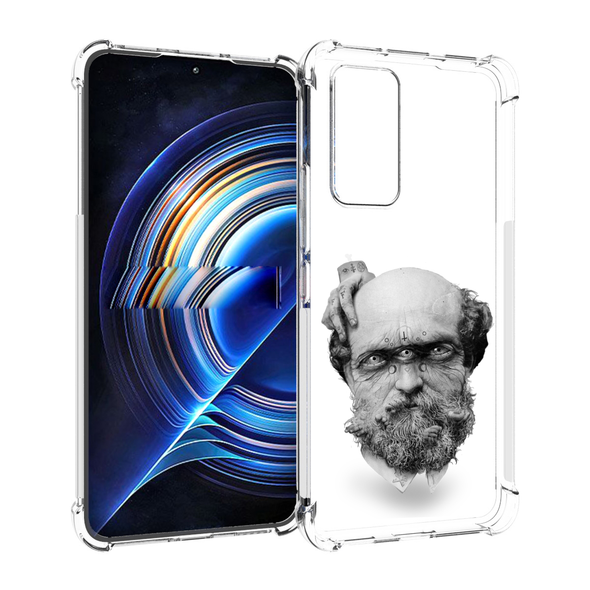 

Чехол MyPads страшный бородатый мужчина абстракция для Tecno Camon 19 Neo, Прозрачный, Tocco