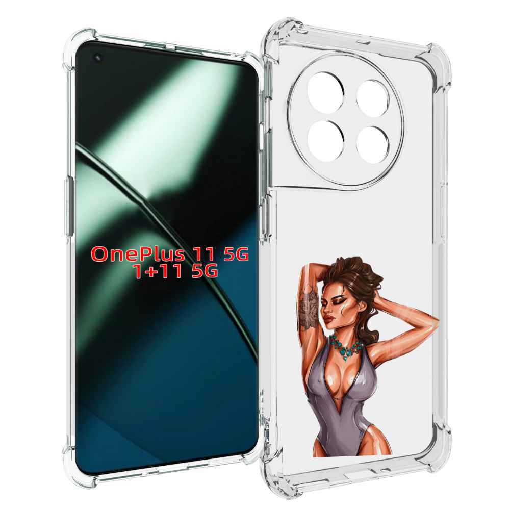 

Чехол MyPads Роскошная-девушка женский для OnePlus 11, Прозрачный, Tocco