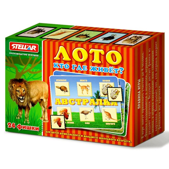 

Лото «Кто где живет» (2 шт)