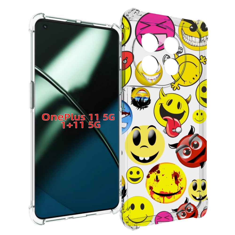 

Чехол MyPads Смайлики для OnePlus 11, Прозрачный, Tocco