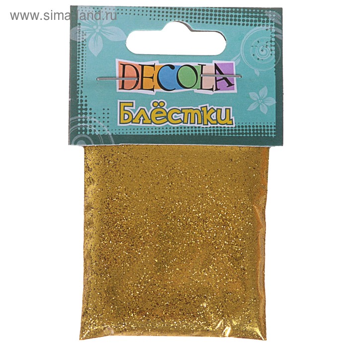 

Декор блестки ЗХК Decola 0.3 мм, 20 г, золото майя