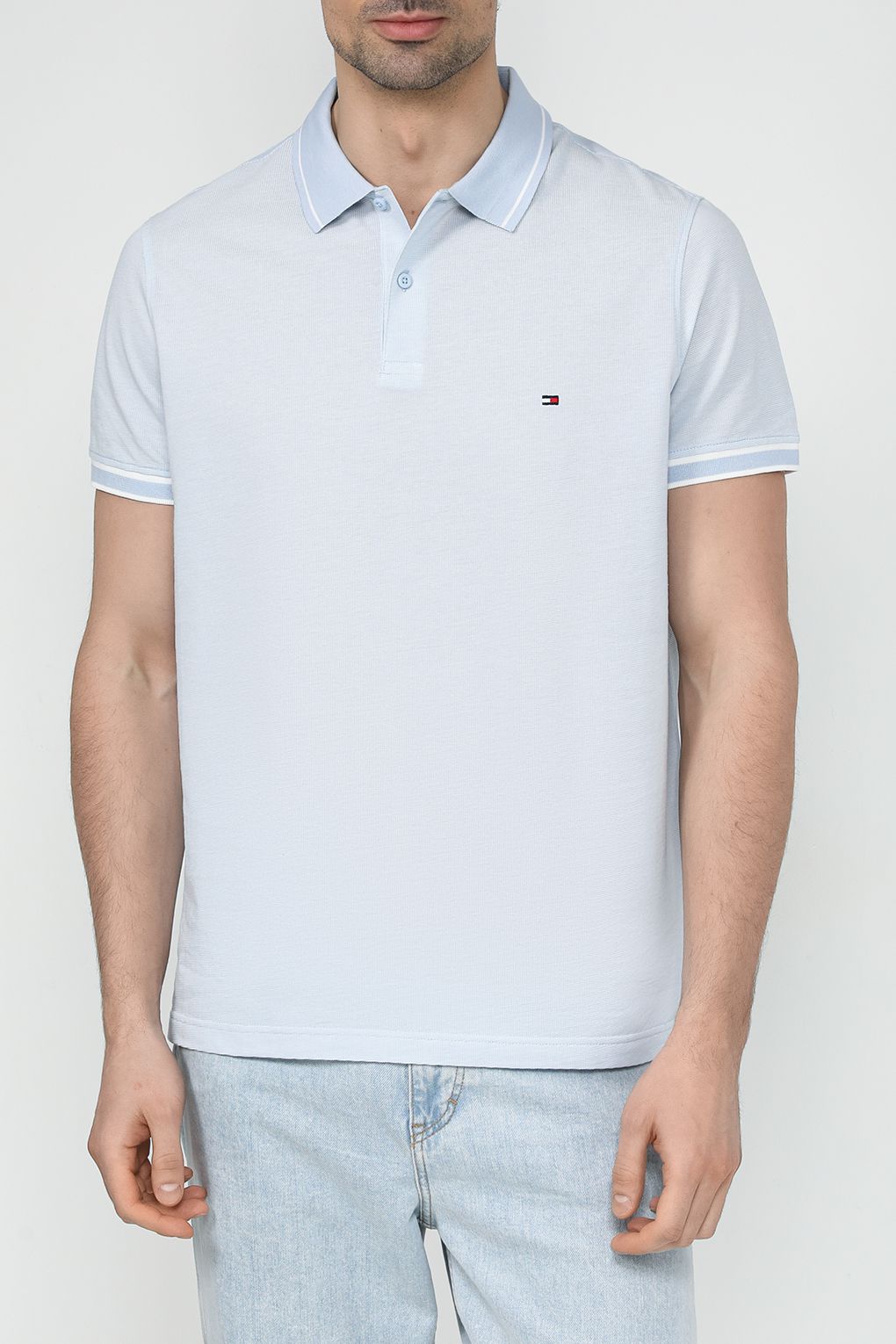 

Футболка мужская Tommy Hilfiger MW0MW34778 синяя L, Синий, MW0MW34778