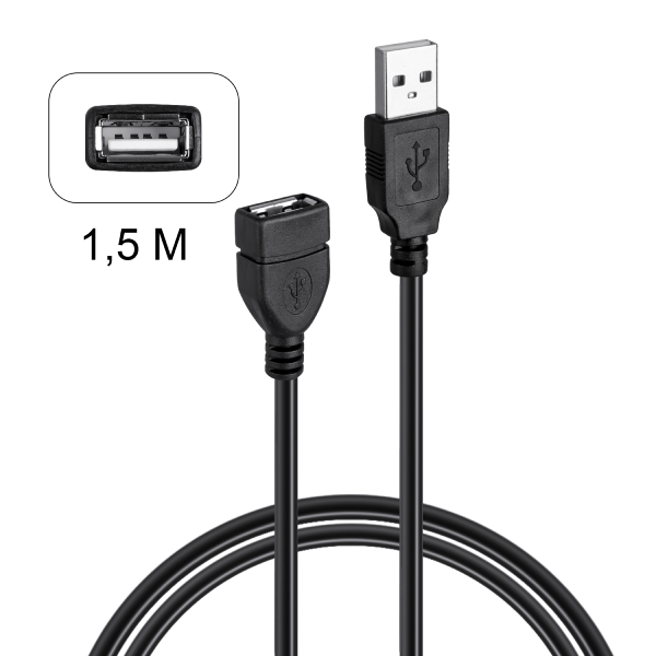 фото Кабель usb type-a - usb type-a 1.5м (1945300) nobrand