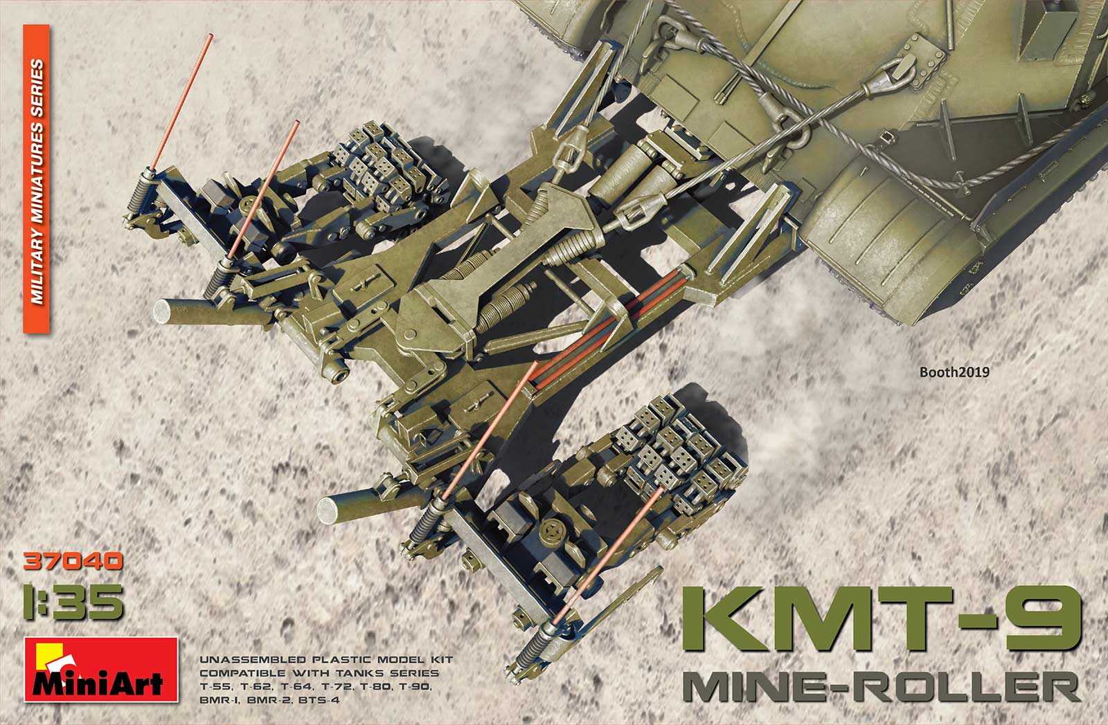 фото Сборная модель miniart 1/35 колейный минный трал кмт-9 37040